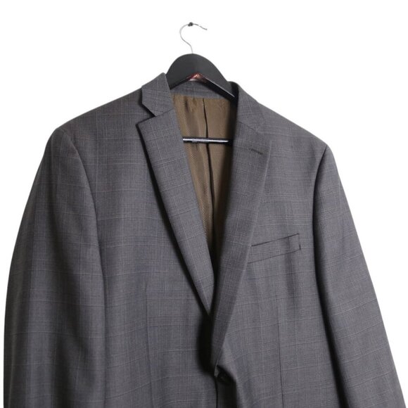 Michael Kors 100% Wool Classic Single Breasted Men's Grey Blazer Coat Size 42L - Picture 2 of 8